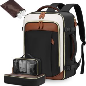 LOVEVOOK Travel Backpack for Women, 40L Carry On Backpack with 3 Packing Cubes,TSA Personal Item Travel Bag Airline Approved, Water Resistant Weekender Overnight Luggage Daypack, Fits 17 Inch Laptop