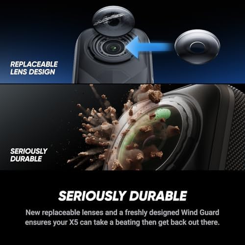 Insta360 X5 Essentials Bundle - Waterproof 8K 360° Action Camera, Leading Low Light, Invisible Selfie Stick Effect, Rugged and Replaceable Lens, 3-Hour Battery, Built-in Wind Guard, Stabilization - Image 6